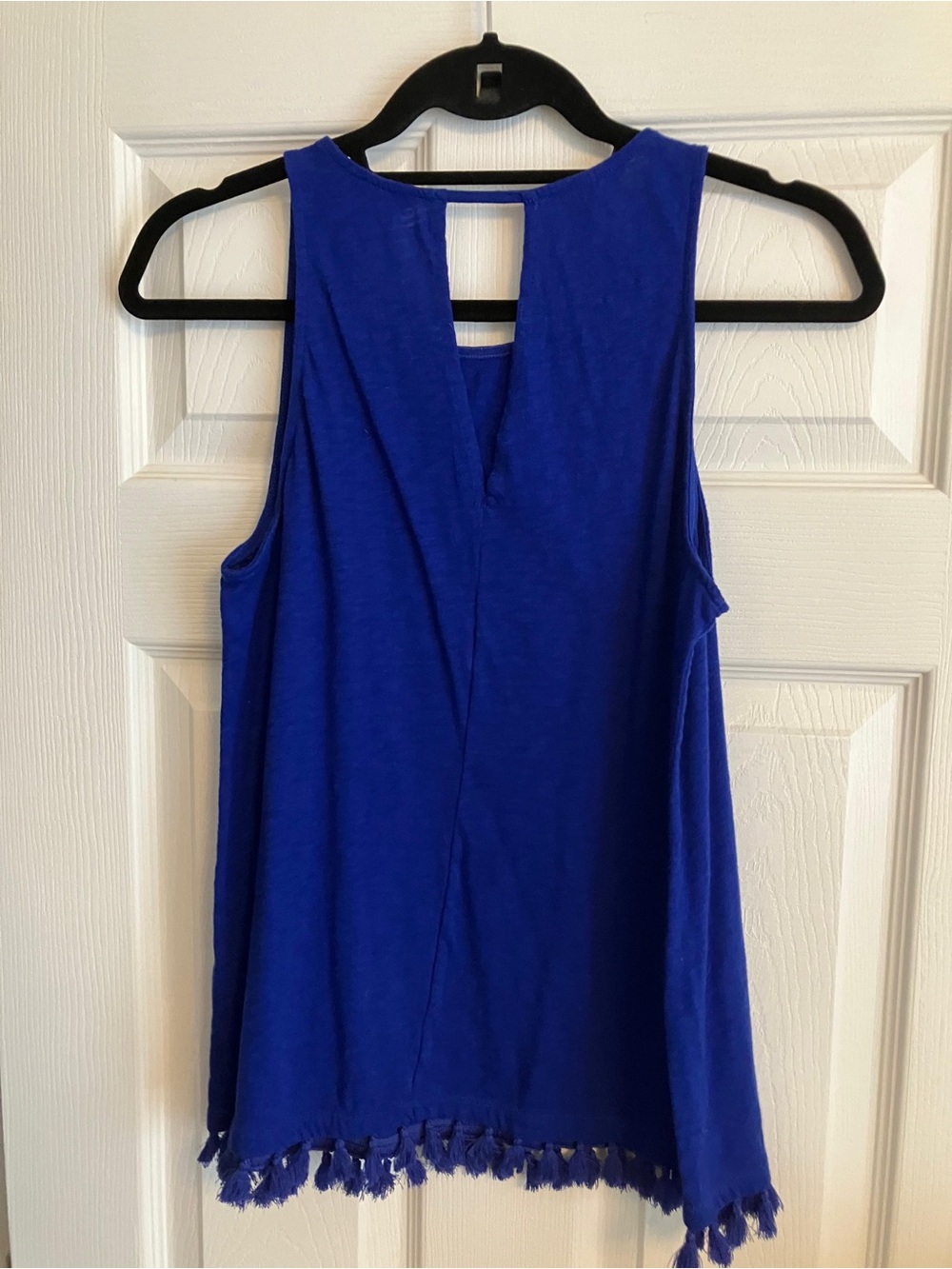 Lilly Pulitzer Cobalt Blue Sleeveless Tassel-Hem Tank